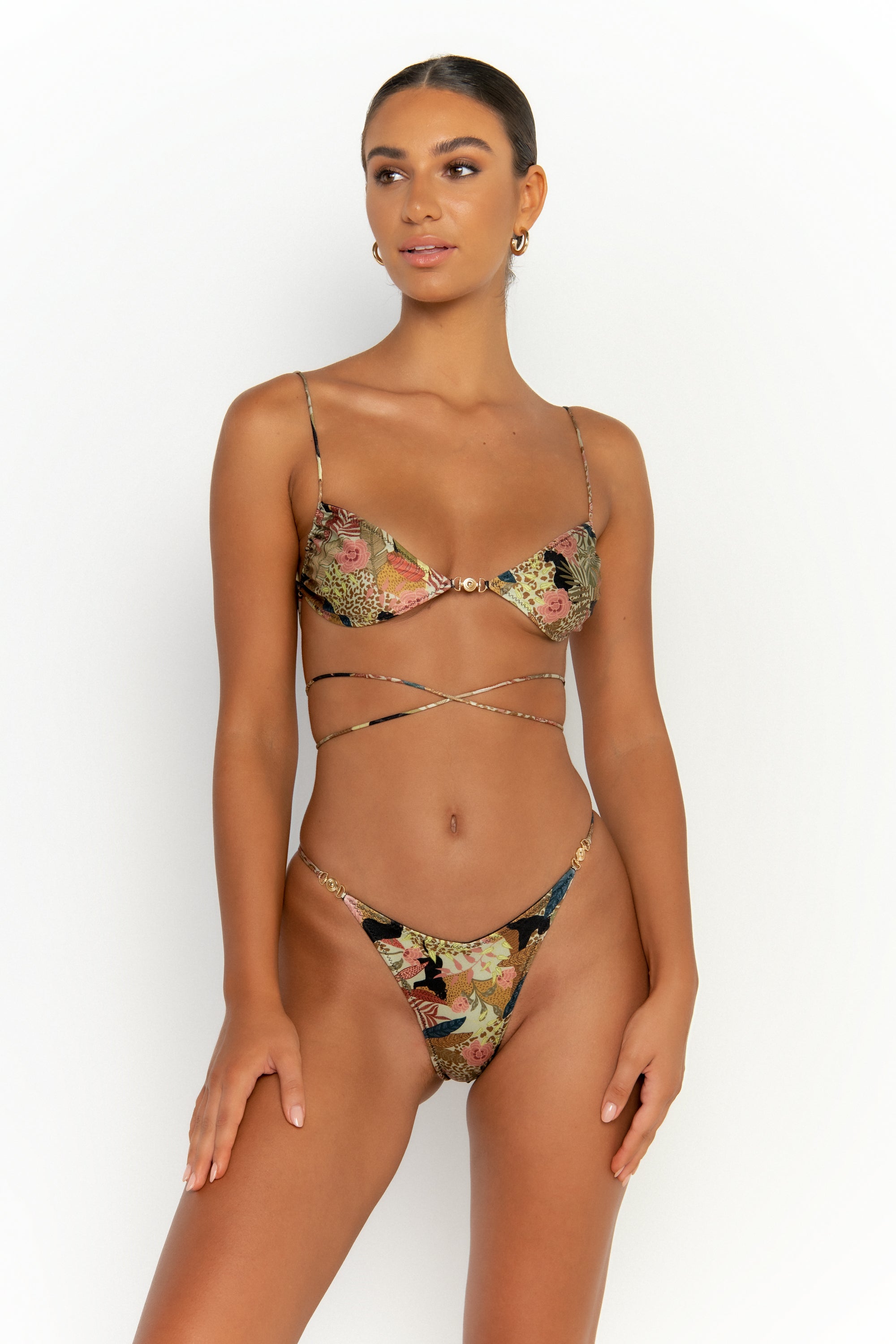 front second view womens best bikini by sommer swim bikini swimwear hot bikinis this summer - lia jaguar is a print bikini with brazilian bikini bottom